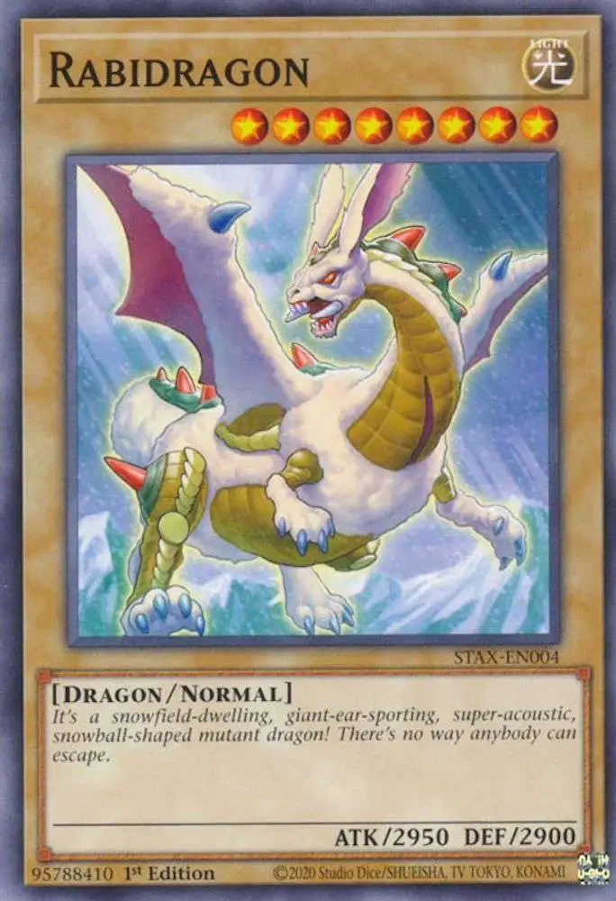 YuGiOh Trading Card Game 2-Player Starter Set Common Rabidragon STAX-EN004