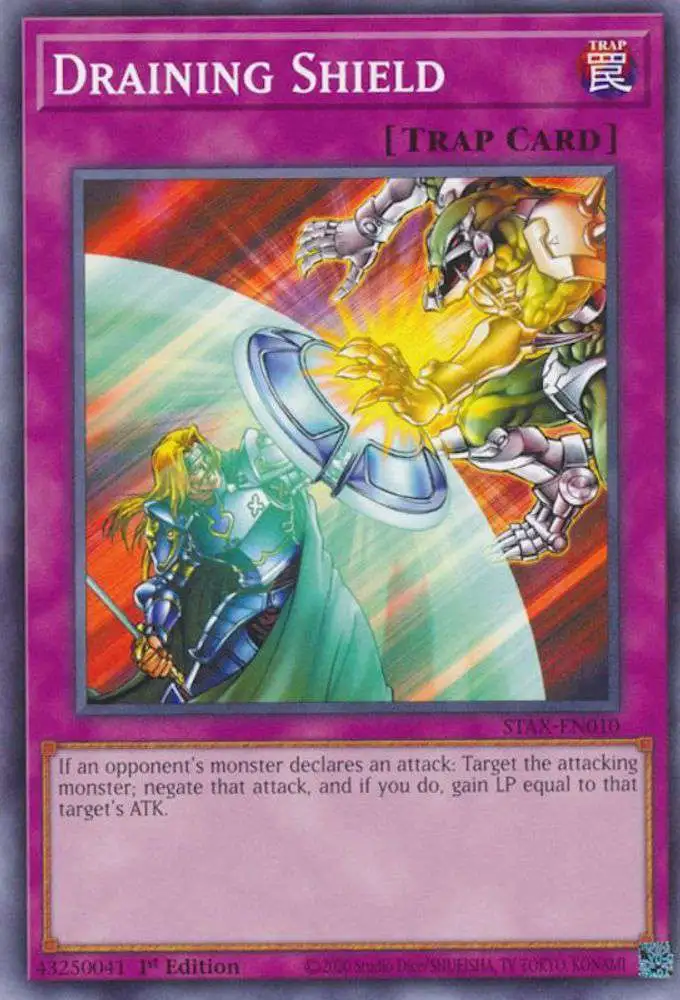 YuGiOh Trading Card Game 2-Player Starter Set Single Card Common Draining  Shield STAX-EN010 - ToyWiz