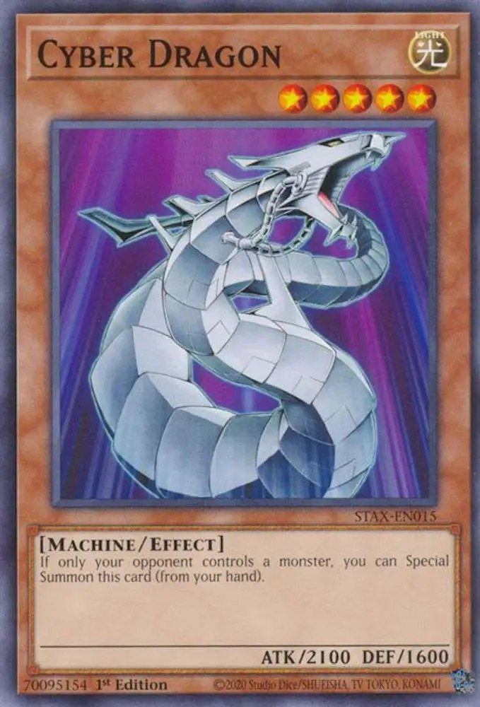 YuGiOh Trading Card Game 2-Player Starter Set Common Cyber Dragon STAX-EN015