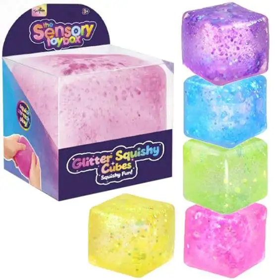 UPD Glitter Squishy Cube Squeeze Toy Mystery Pack [1 RANDOM Color] (Pre-Order ships July)