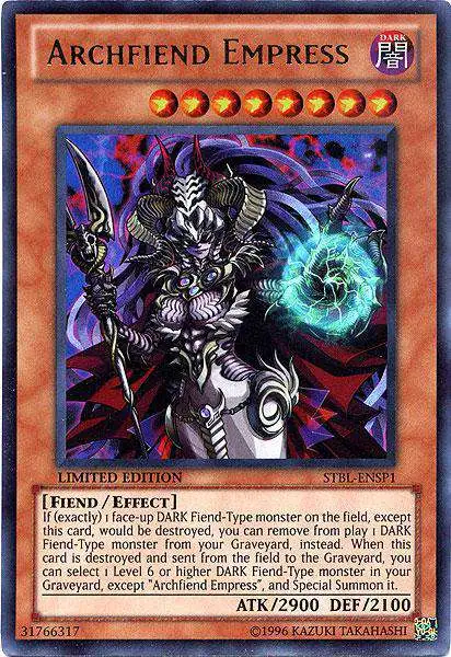 YuGiOh YuGiOh 5D's Starstrike Blast Super Rare Archfiend Empress STBL-ENSP1
