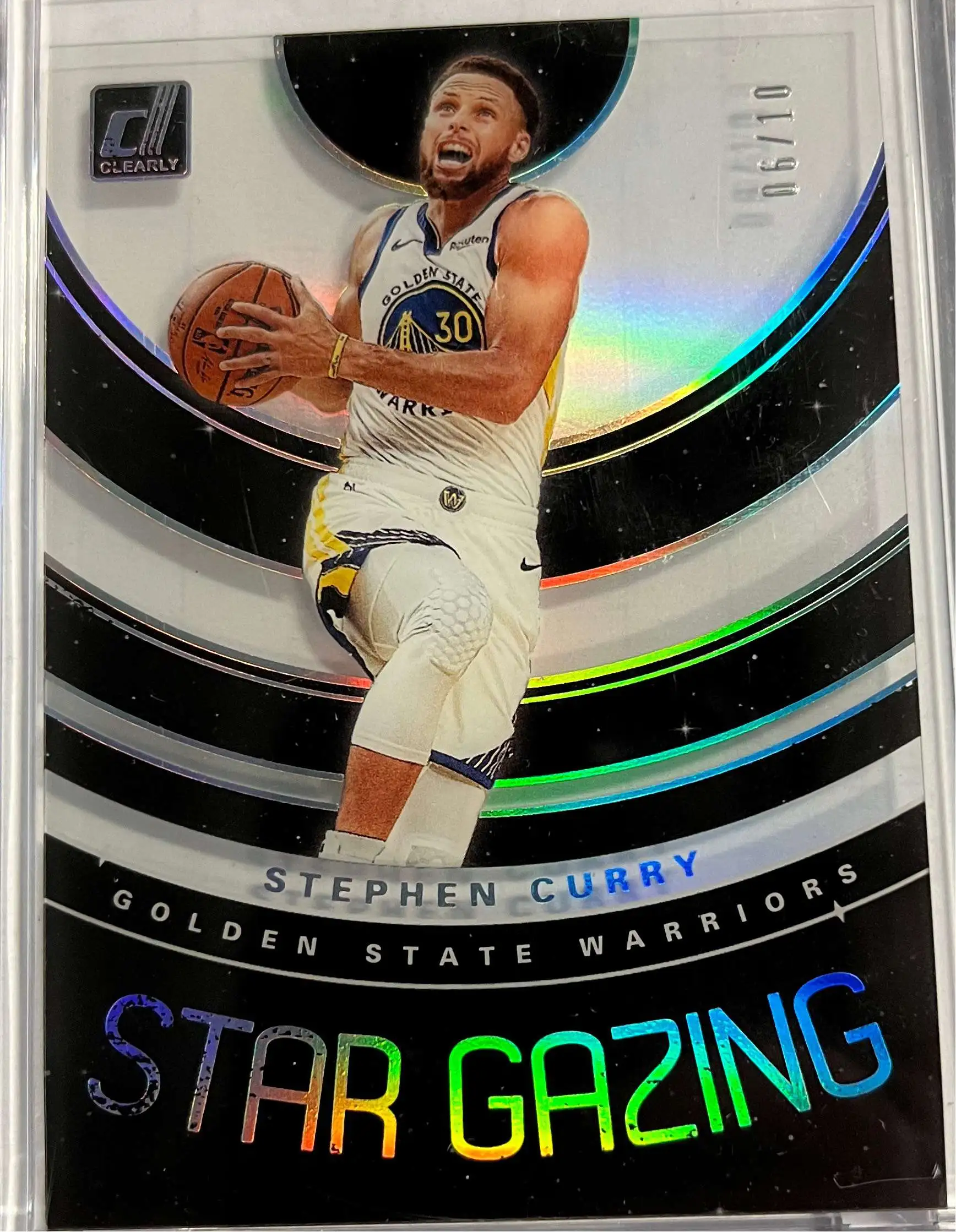 NBA Golden State Warriors 2019 Clearly Donruss Basketball 6/10 Stephen Curry #1 [SSP-Star Gazing]