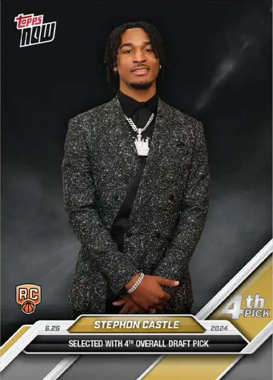 NBA San Antonio Spurs 2024 NOW Basketball Stephon Castle D-3 [Rookie Card, 4th Overall Draft Pick]