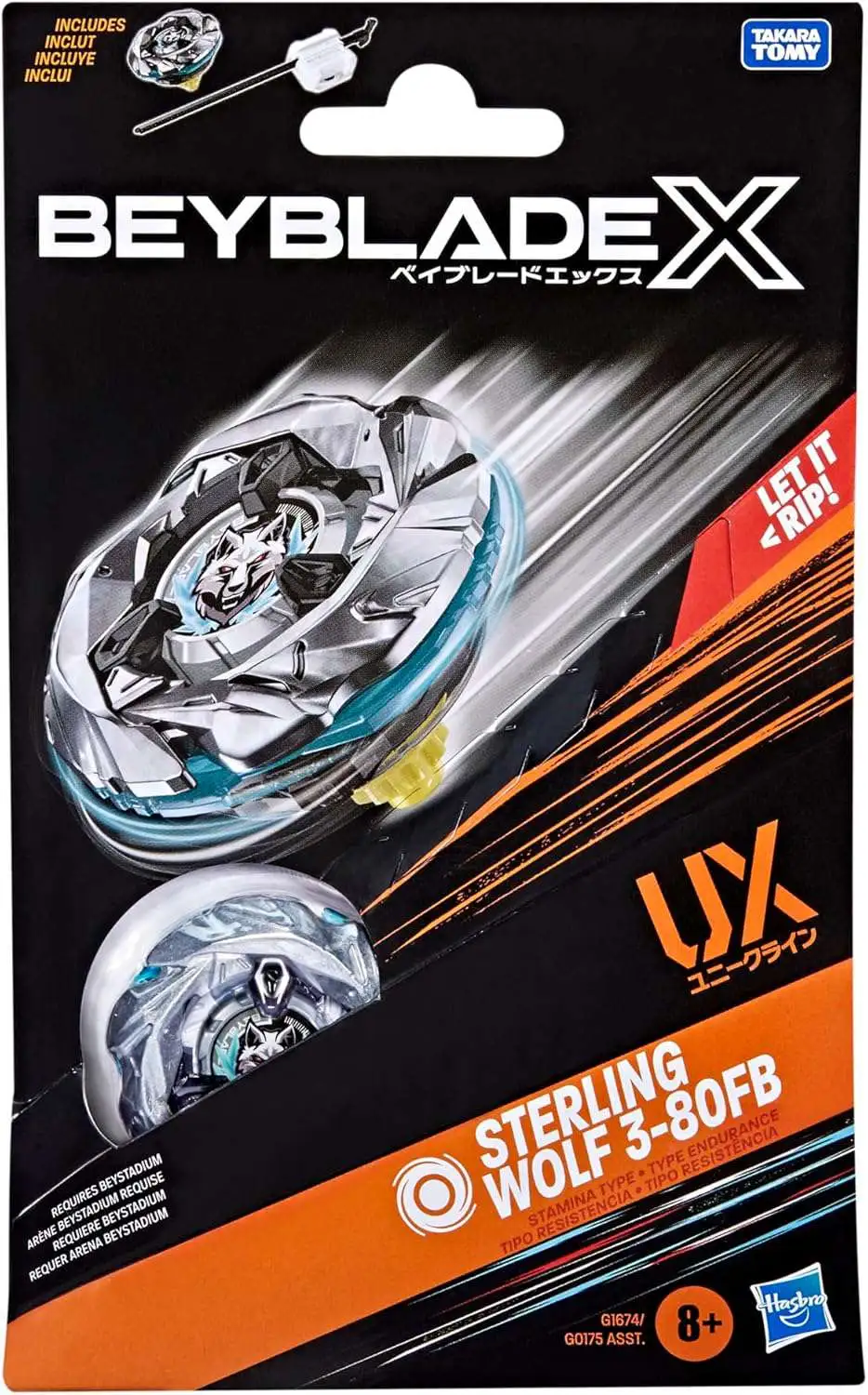 Beyblade X Sterling Wolf 3-80FB UX Starter Pack