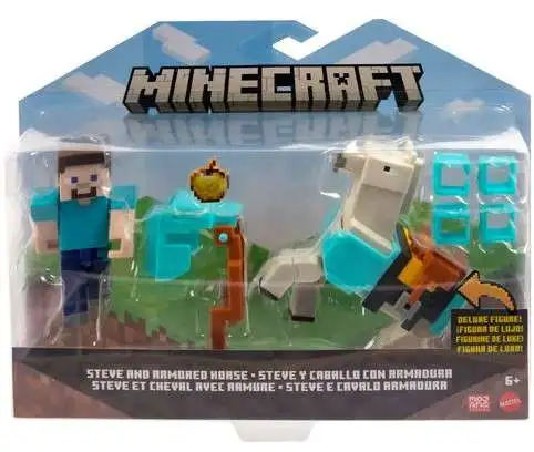 Minecraft Steve & Armored Horse Action Figure 2-Pack [Loose]
