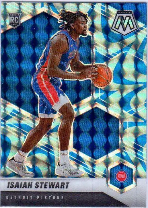 NBA 2020 Mosaic Basketball Isaiah Stewart Rookie Single Sports Card #223 [Blue Reactive]