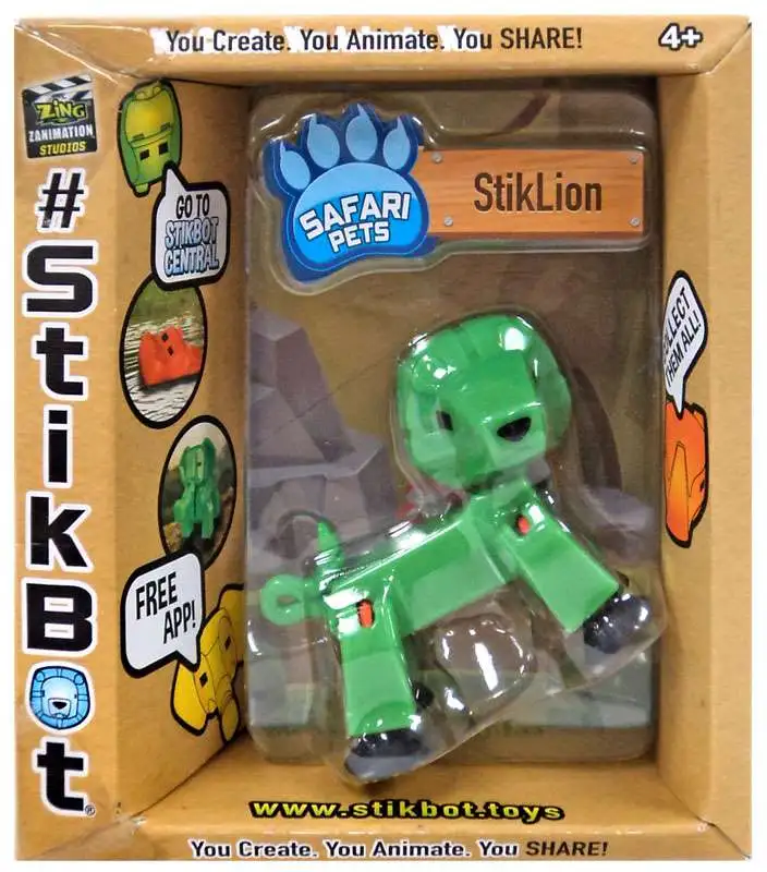Stikbot Safari Pets Stiklion Figure [Solid Green]