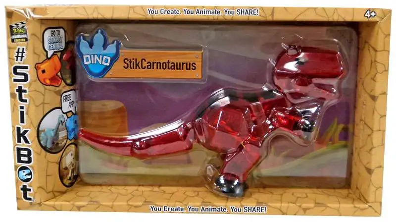 Stikbot Mega Dino StikCarnotaurus 5-Inch Figure [Red]