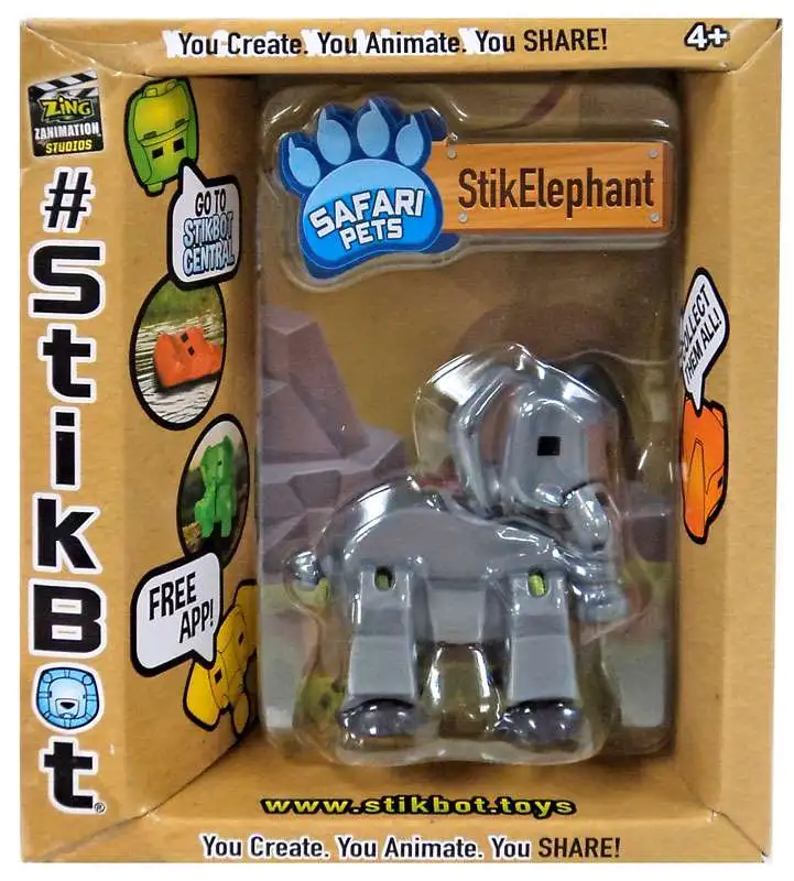 ONE Stikbot Figure **Choose Your Color/Animal** 10-variations 