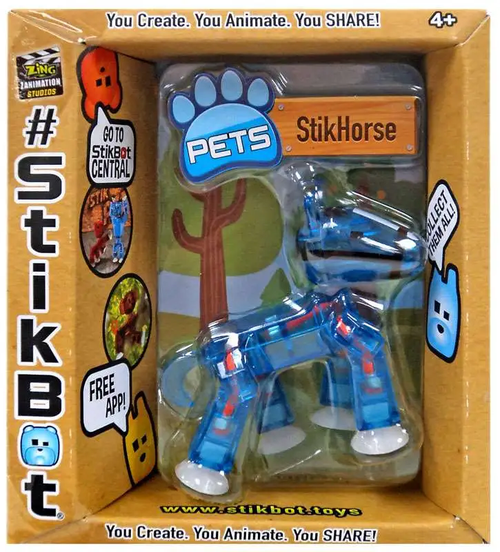 Stikbot Pets Series 2 StikHorse Figure [Blue]