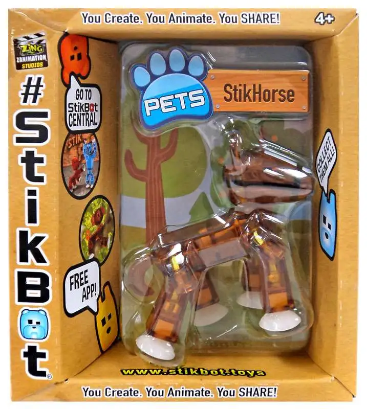 Stikbot Pets Series 2 StikHorse Figure [Brown]