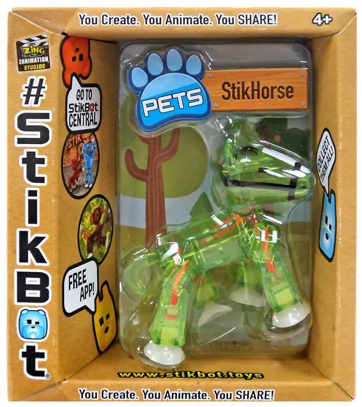 Stikbot Pets Series 2 StikHorse Figure [Green]