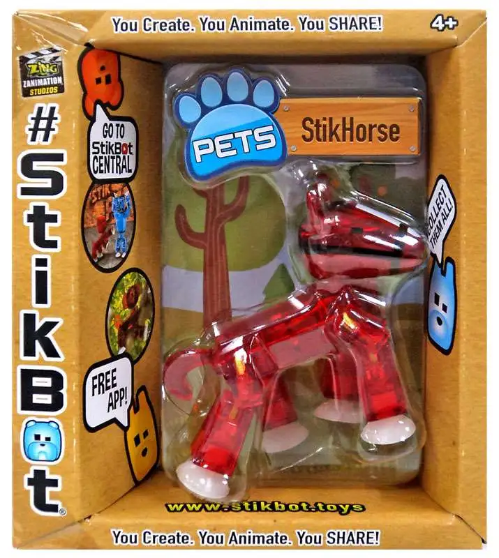 Stikbot Pets Series 2 StikHorse Figure [Red]