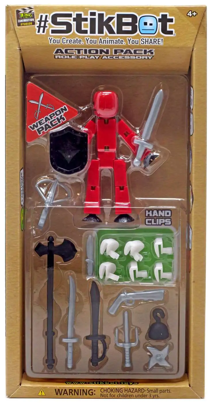 Red Stikbot Action Pack Series 1 Weapon Pack 