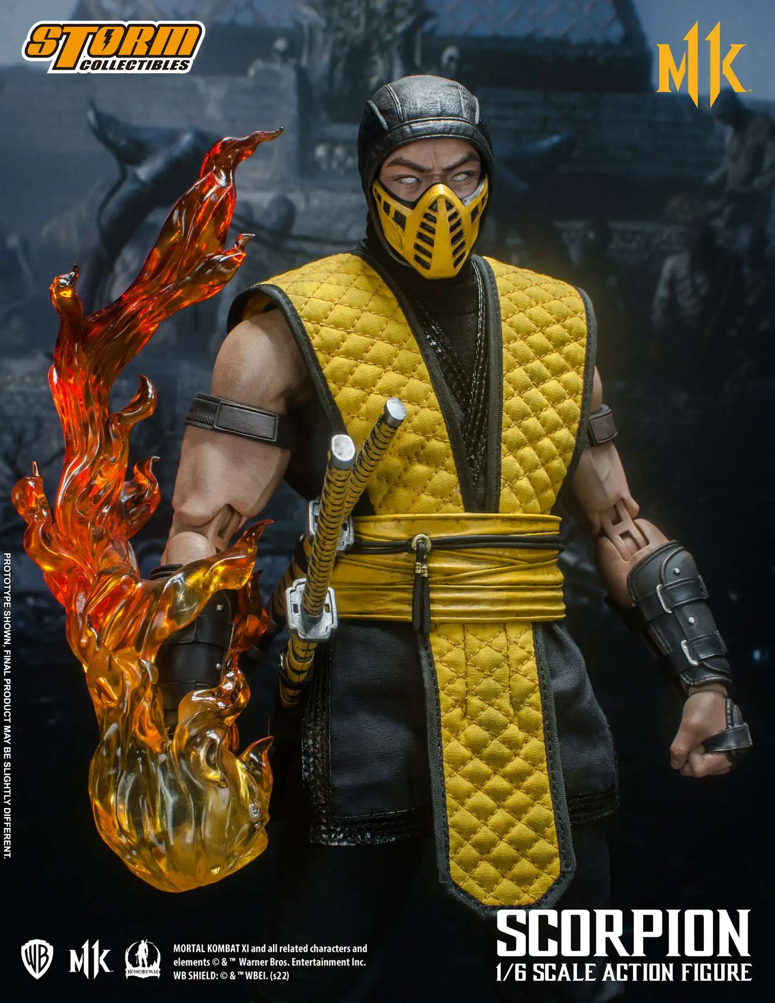 Storm Toys 1/12 Scale Mortal Kombat Scorpion Collectible Movable Action Figure 