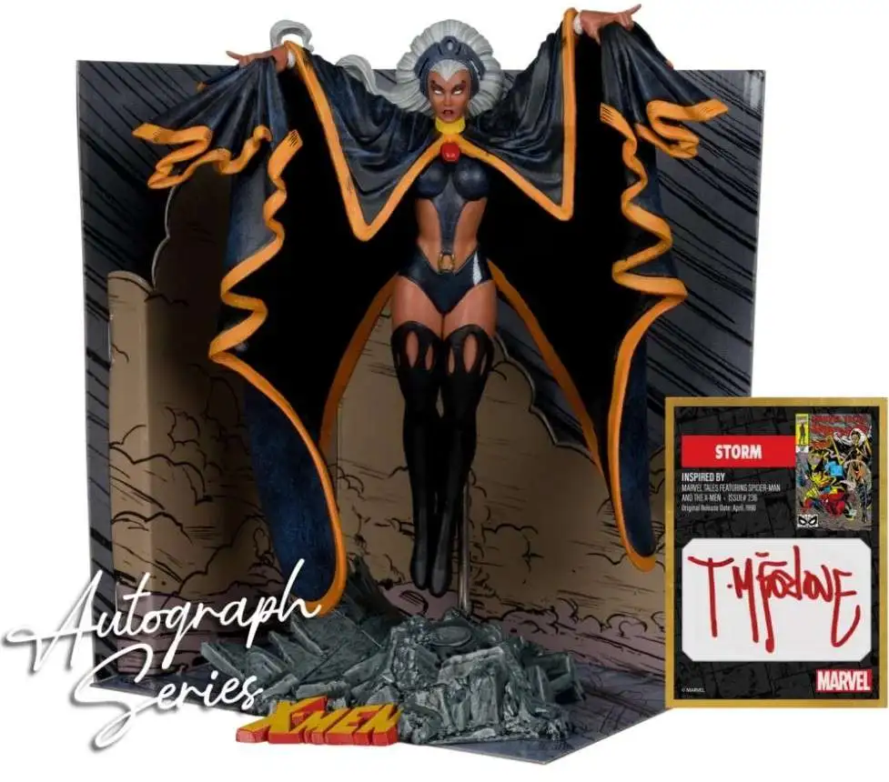 McFarlane Toys Marvel Gold Label Collection AUTOGRAPH Series Storm Posed Figure with Scene [Marvel Tales Featuring Spider-Man & The X-Men #236]