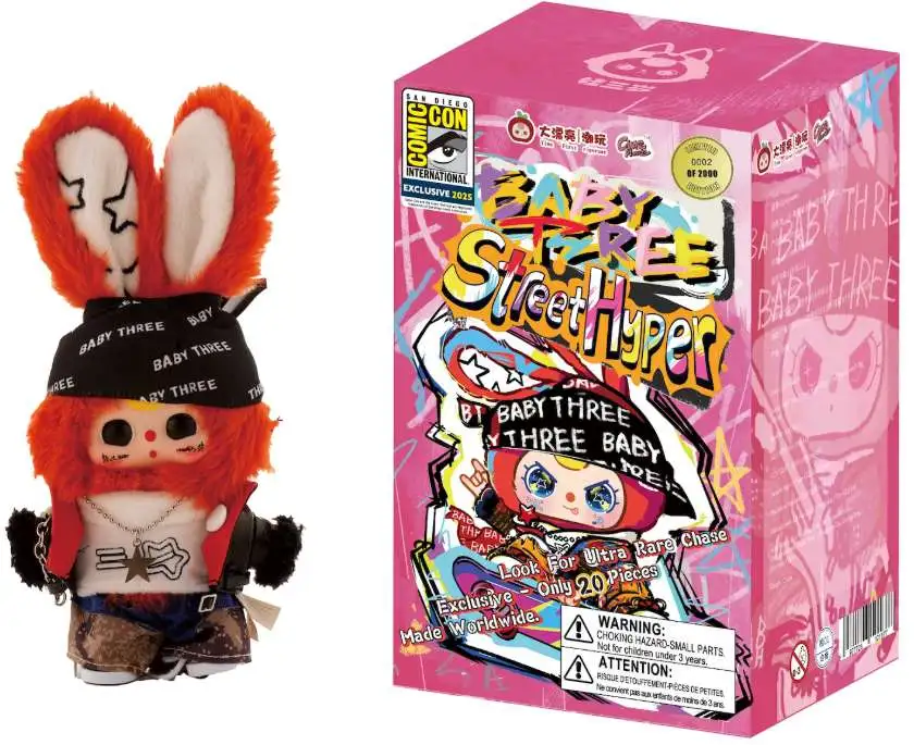 Baby Three Street Hyper Exclusive Vinyl Collector Plush Pink
