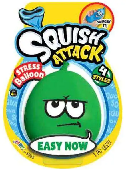 Squish Attack Stress Balloon Easy Now Green Squeeze Toy [Damaged Package]
