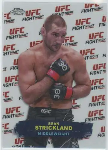 2024 Topps Chrome UFC SSP Sean Strickland UFN-3 [UFC Fight Night SSP]