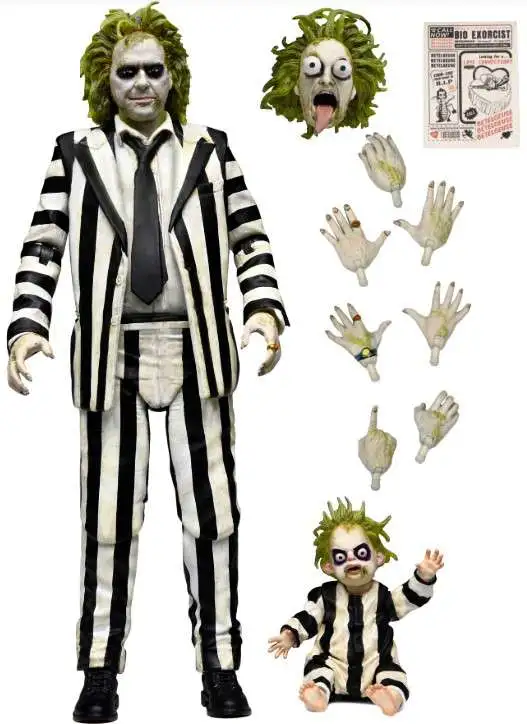 NECA Cult Classics Hall of Fame Beetlejuice Action Figure [Striped Suit]