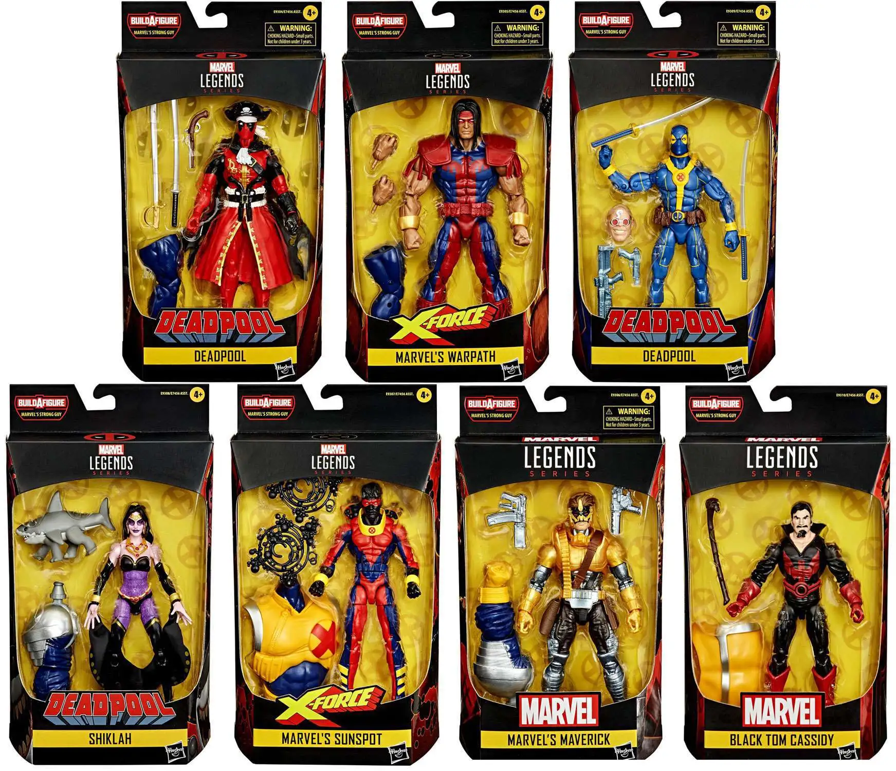 Strong Guy Wave for sale online Marvel Legends Deadpool 2020 Set of 7 