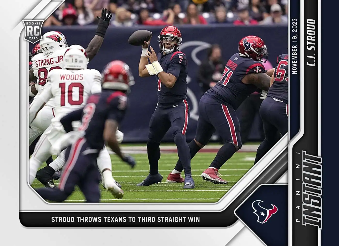 NFL 2023 Panini Instant Football CJ Stroud #55 [Rookie, Throws Texans to Third Straight Win]