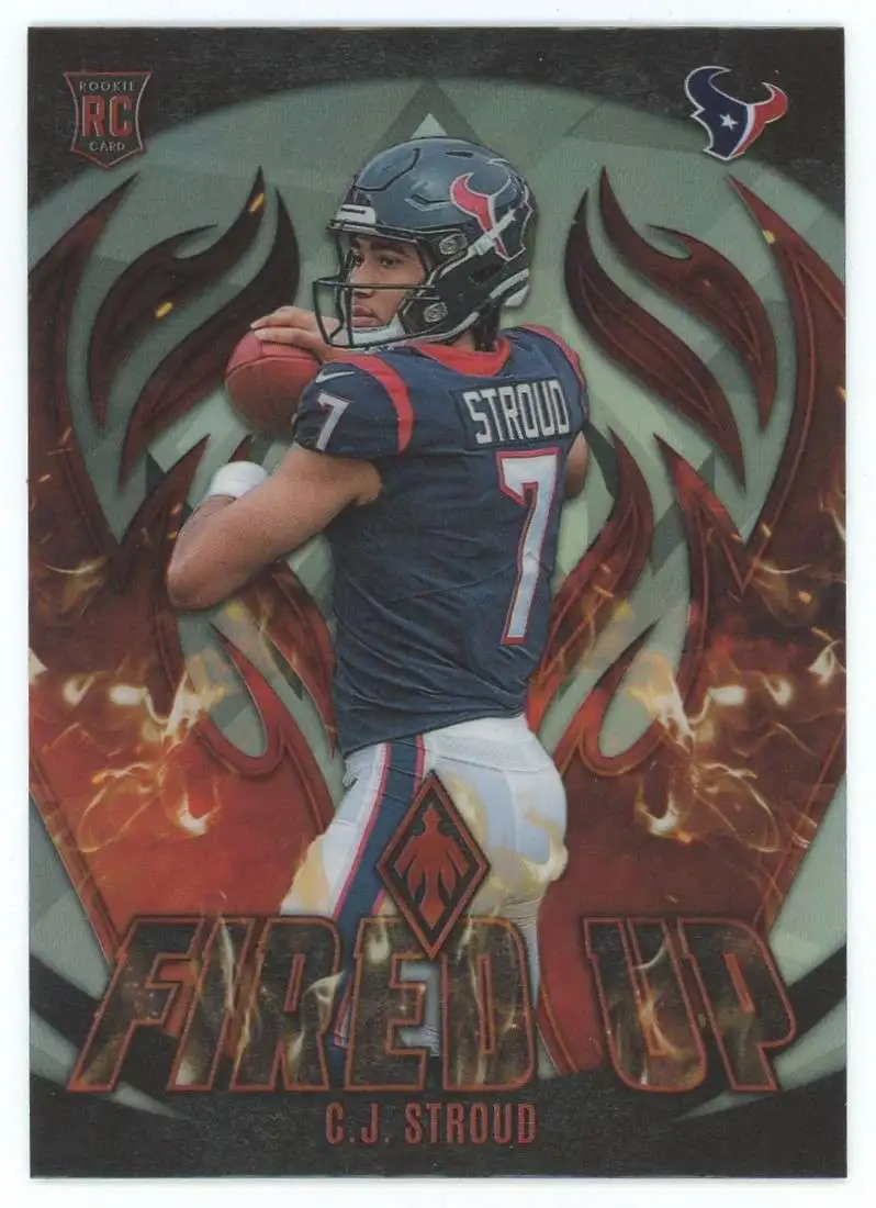NFL Houston Texans 2023 Panini Phoenix Fired Up Insert CJ Stroud FU-2 [Rookie]