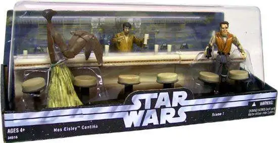Star Wars A New Hope Cinema Scenes Mos Eisley Cantina Exclusive Action Figure Set [Scene 1]
