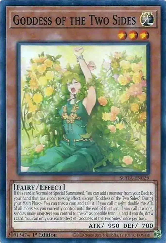 YuGiOh Trading Card Game Supreme Darkness Common Goddess of the Two Sides SUDA-EN029