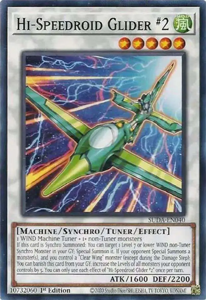 YuGiOh Trading Card Game Supreme Darkness Common Hi-Speedroid Glider #2 SUDA-EN040