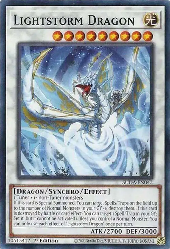 YuGiOh Trading Card Game Supreme Darkness Common Lightstorm Dragon SUDA-EN043