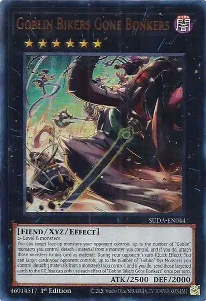 YuGiOh Trading Card Game Supreme Darkness Ultra Rare Goblin Bikers Gone Bonkers SUDA-EN044