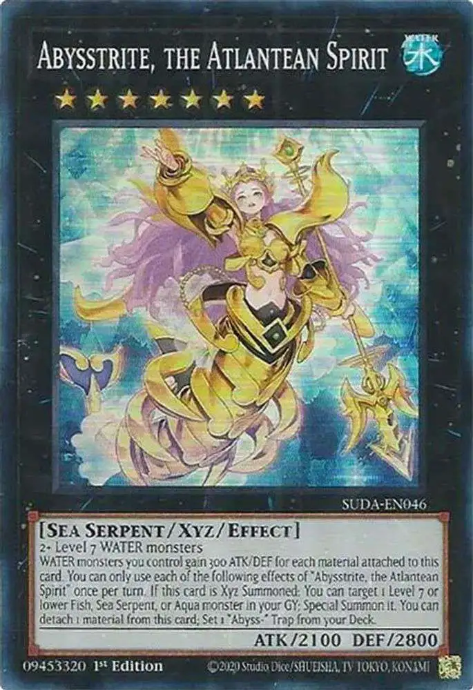YuGiOh Trading Card Game Supreme Darkness Single Card Super Rare  Abysstrite, the Atlantean Spirit SUDA-EN046 - ToyWiz