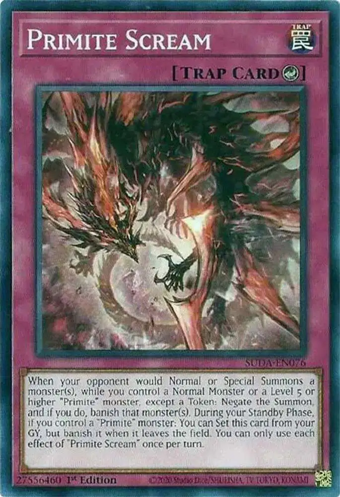 YuGiOh Trading Card Game Supreme Darkness Common Primite Scream SUDA-EN076