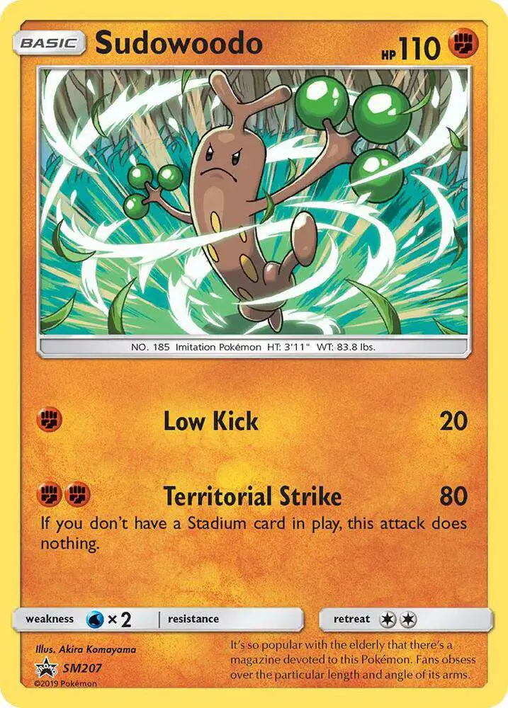 Pokemon Trading Card Game Promo Holo Rare Sudowoodo SM207