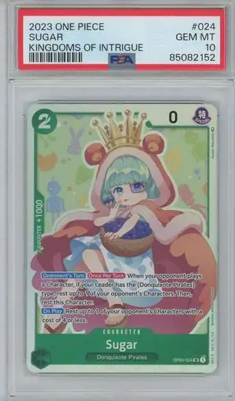 One Piece Trading Card Game Kingdoms of Intrigue Sugar Graded Card OP04-024  [PSA Gem Mint 10] [PSA 10 Gem Mint]