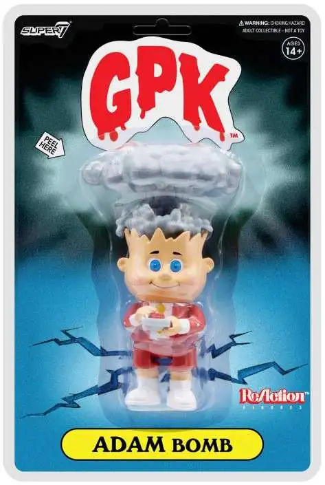 ReAction Garbage Pail Kids Adam Bomb Exclusive Action Figure [Red, Damaged Package]