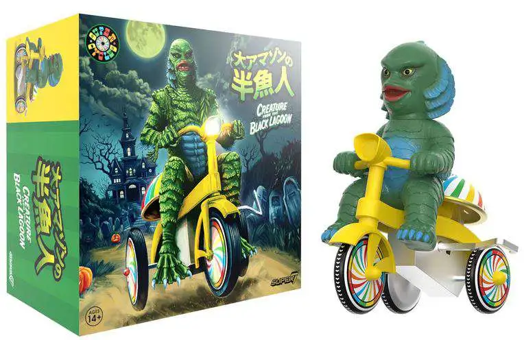 Universal Monsters Creature from the Black Lagoon Super Cycle Gill-Man with Trike Action Figure [Dark Green & Yellow]