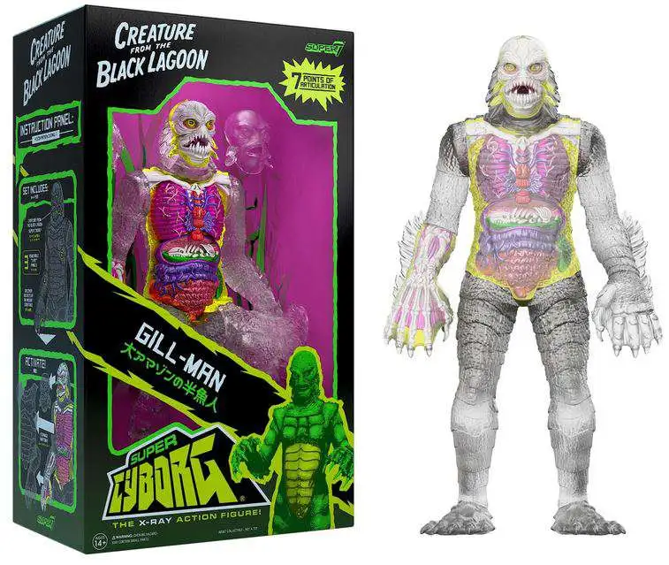 Universal Monsters Creature from the Black Lagoon Super Cyborg Gill-Man Action Figure [Clear Version]