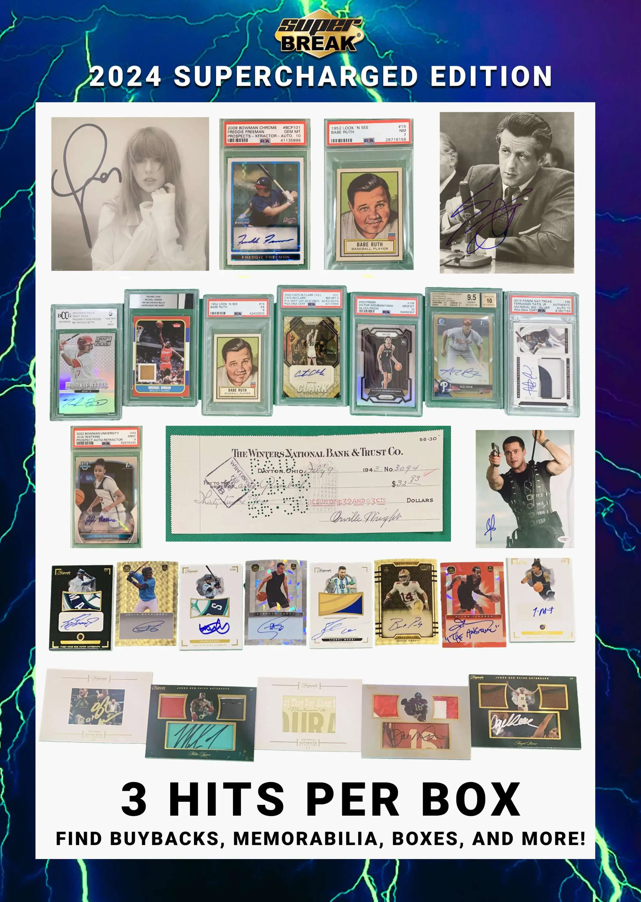 Super Break 2024 Supercharged Edition Trading Card Box [3 Items Per Box]