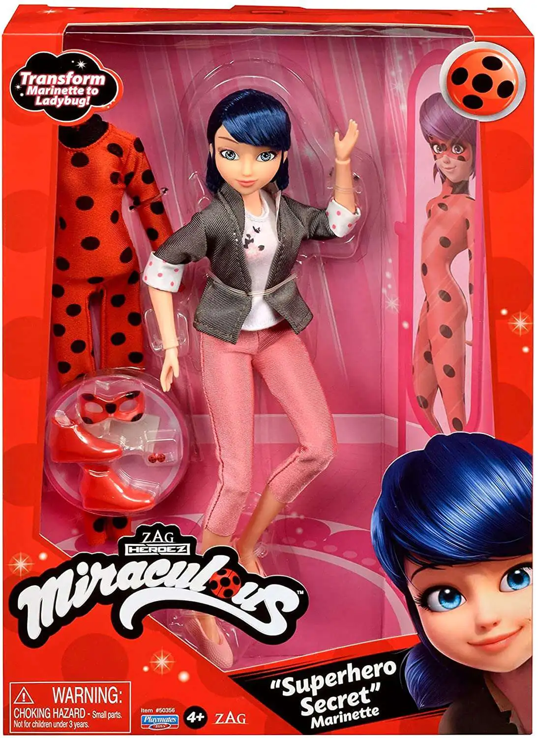 Miraculous Zag Heroez "Superhero Secret" Marinette 11-Inch Fashion Doll with Outfit [Loose]