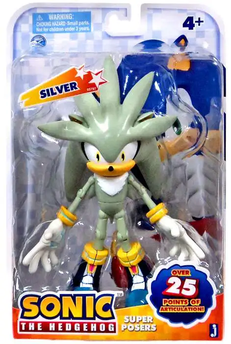 Sonic The Hedgehog Super Posers 6 Action Figure Silver 