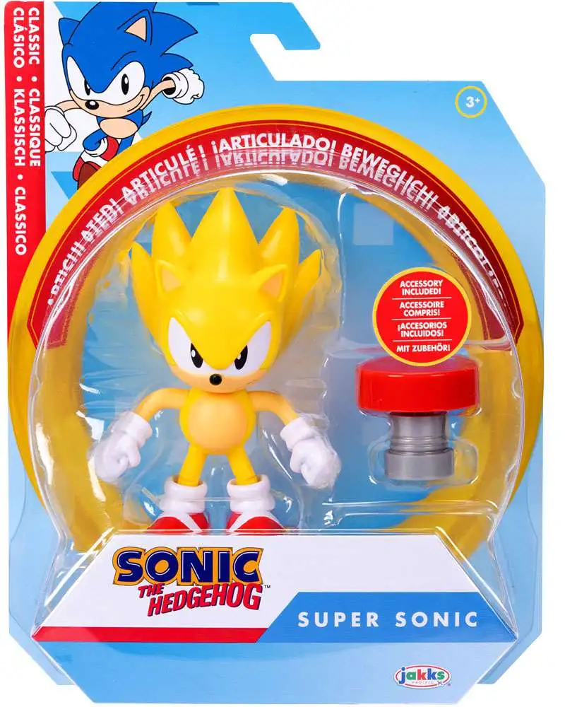 Sonic The Hedgehog Super Sonic Action Figure [Classic, with Star Spring]