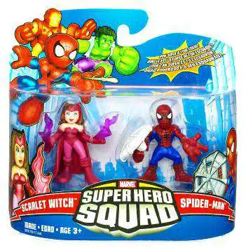 Marvel Super Hero Squad Series 17 Spider-Man Scarlet Witch 3 Mini Figure  2-Pack Damaged Package Hasbro - ToyWiz