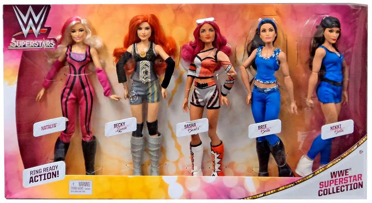 WWE Superstar Collection Doll Set Natalya Becky Sasha Brie Nikki Wrestlers Women 