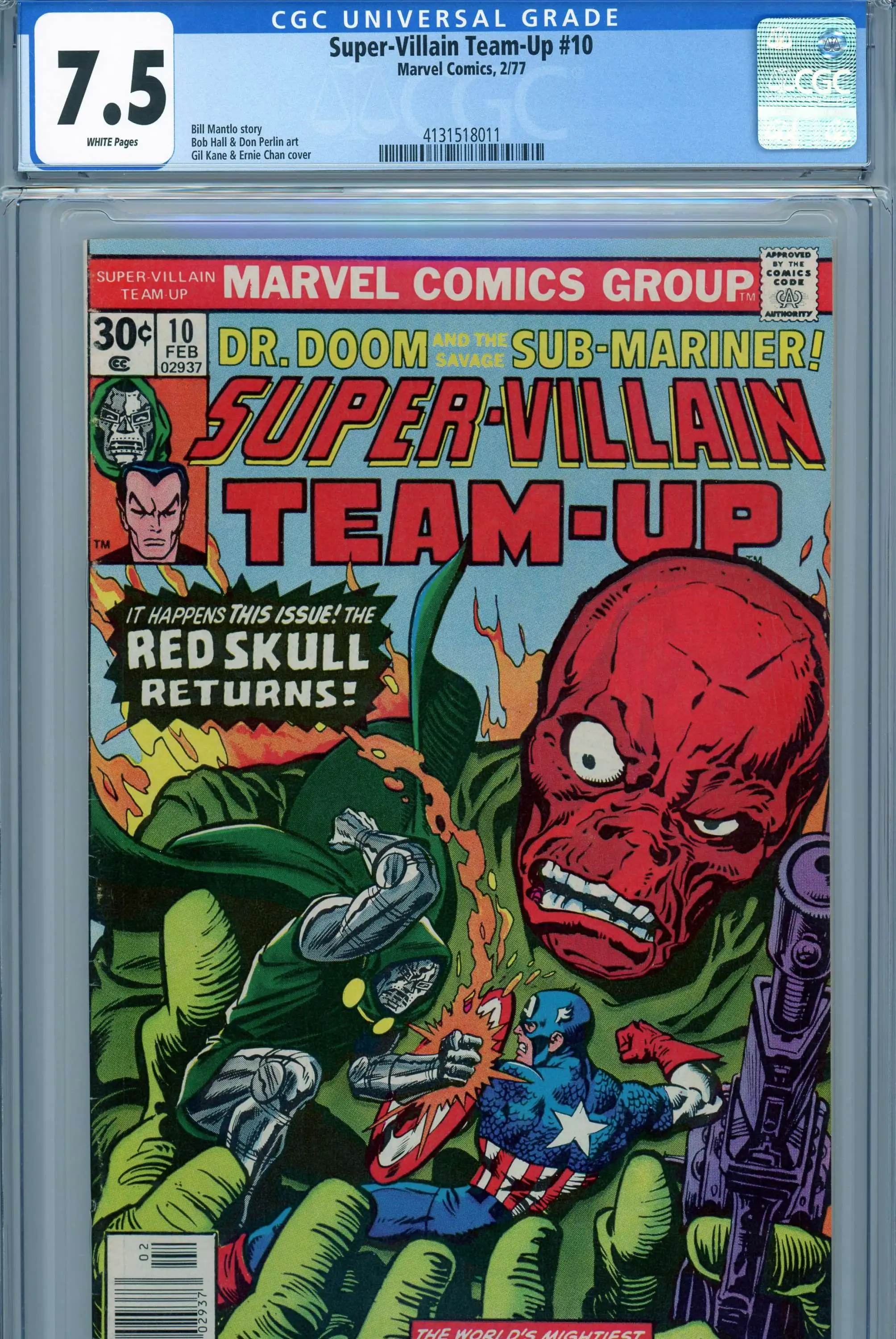 Marvel Comics Super-Villain Team-Up #10 1977 Comic Book [CGC 7.5]