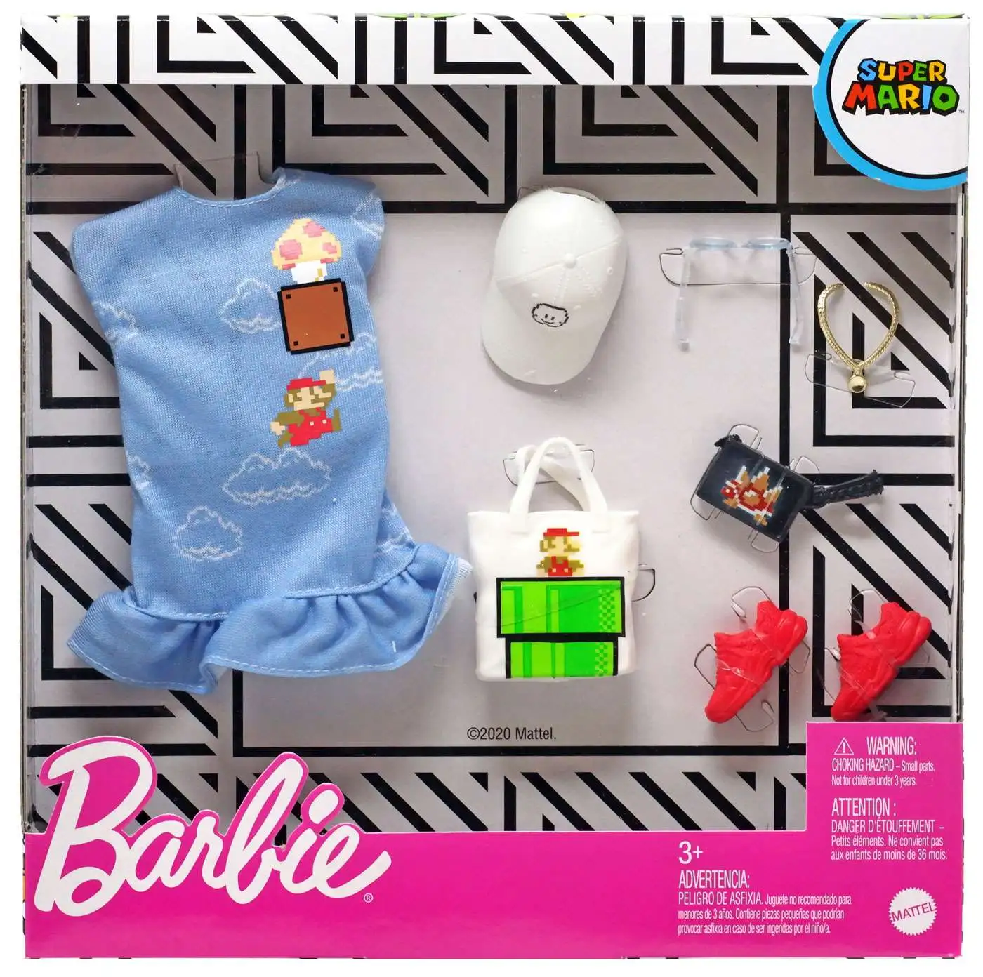 2020 Mattel Barbie Fashion Super Mario Outfit & Accessories for sale online 