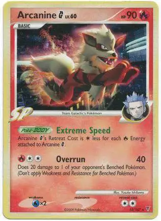 Pokemon Platinum Supreme Victors Cosmos Holo Arcanine G #15 [Exclusive]