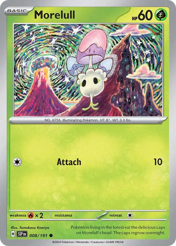 Pokemon Trading Card Game Surging Sparks Common Morelull #8