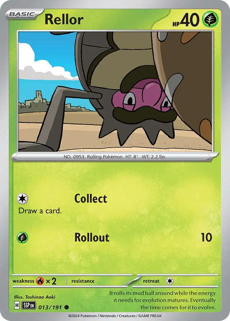 Pokemon Trading Card Game Surging Sparks Common Rellor #13